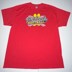 Wildcats Mens XL Red Short Sleeve Softball T-shirt